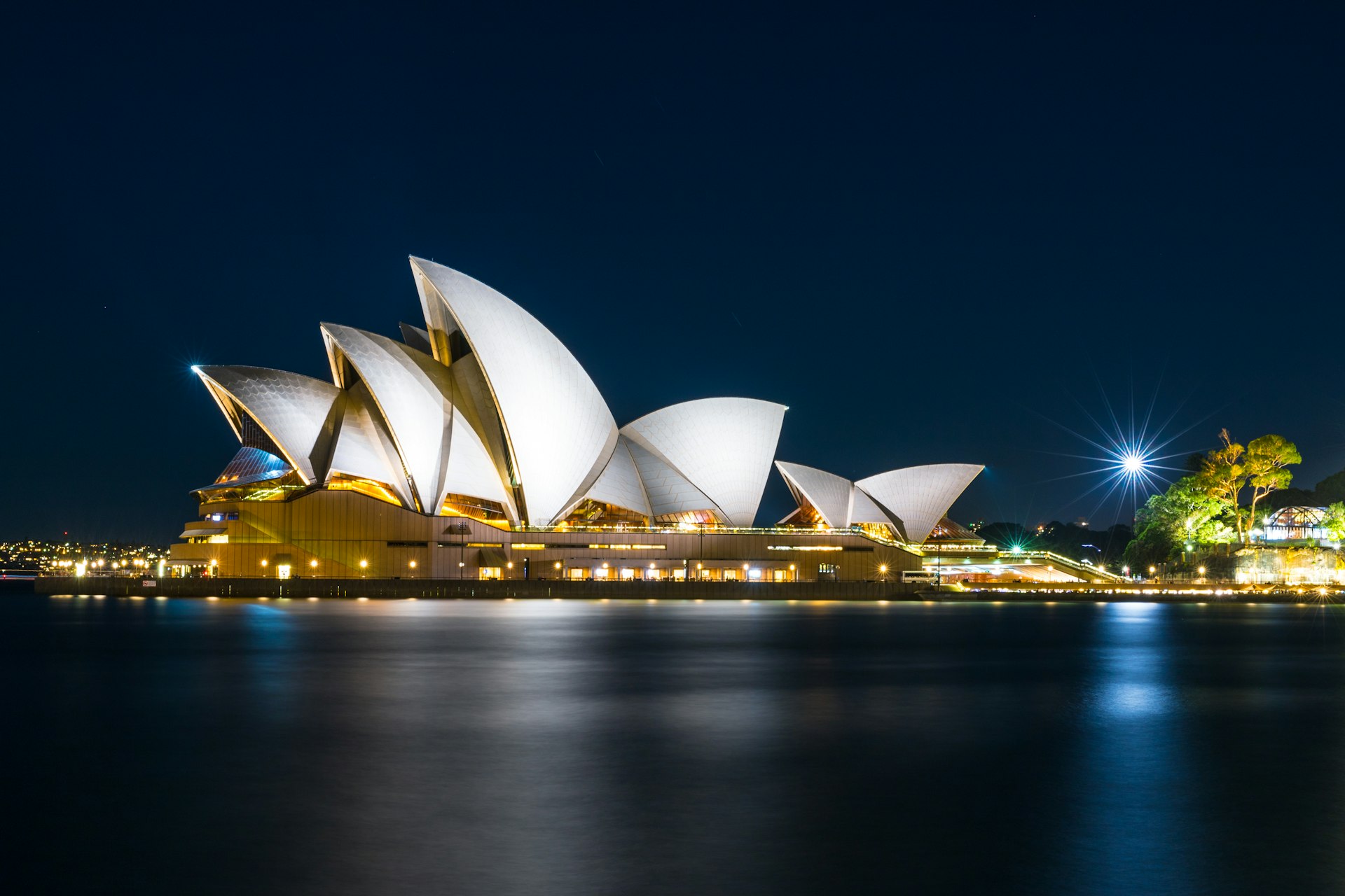 Sydney Barangaroo waterfront at golden hour
